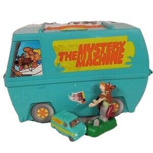 Vintage Scooby-Doo Mystery Machine Van With Two Scooby Toys very Used
